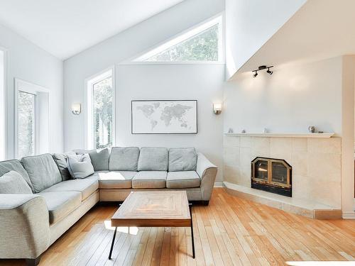 Living room - 108 Rue Des Pignons, Saint-Colomban, QC - Indoor Photo Showing Living Room With Fireplace