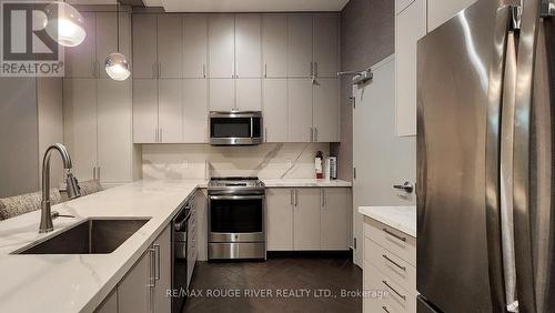 701 - 18 Kenaston Gardens, Toronto, ON - Indoor Photo Showing Kitchen With Stainless Steel Kitchen With Upgraded Kitchen