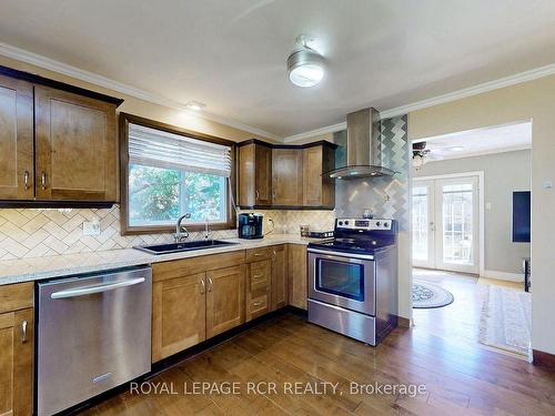 1097 Ferrier Ave, Innisfil, ON - Indoor Photo Showing Kitchen With Stainless Steel Kitchen With Double Sink