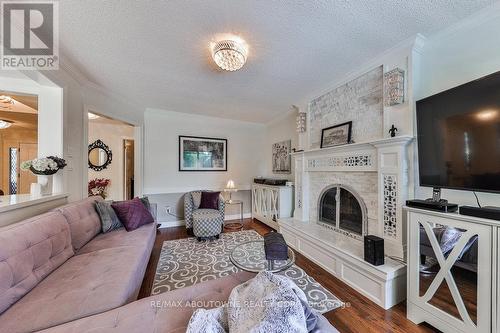 184 Warner Drive, Oakville, ON - Indoor Photo Showing Living Room With Fireplace