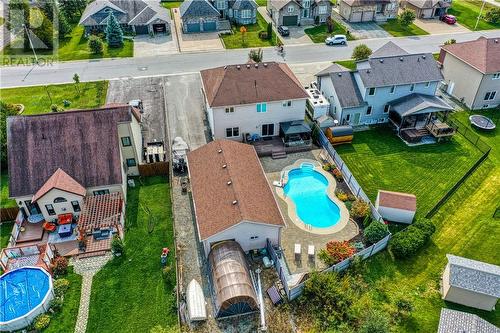 3436 Edna Street, Chelmsford, ON - Outdoor With Above Ground Pool With Deck Patio Veranda