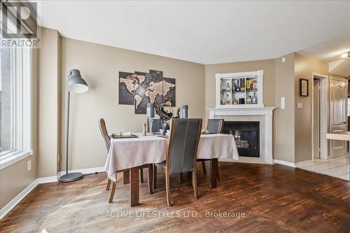 455 Barondale Drive, Mississauga (Hurontario), ON - Indoor Photo Showing Dining Room With Fireplace