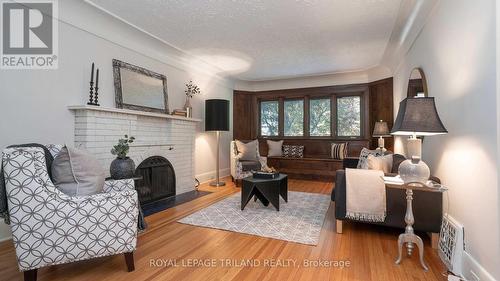 Formal Living Room - 985 Colborne Street, London, ON - Indoor Photo Showing Living Room With Fireplace