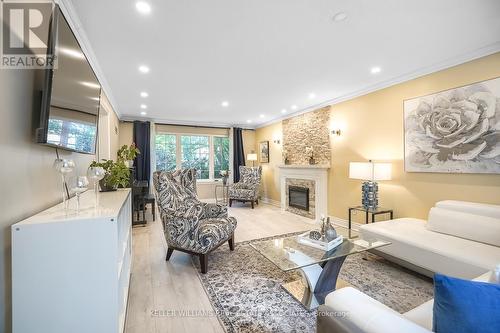 2138 Russett Road, Mississauga, ON - Indoor Photo Showing Living Room With Fireplace