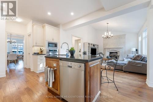 16 Edmonton Street, Brampton (Bram West), ON - Indoor Photo Showing Kitchen With Fireplace