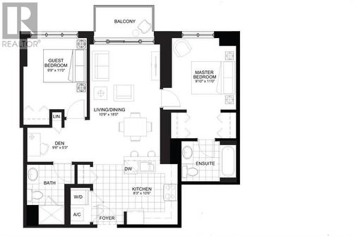 Unit 802 is in the 1st tower (242 Rideau St), this shown layout although the same unit model is an mirror layout as it’s in the connected tower on Besserer) - 242 Rideau Street Unit#802, Ottawa, ON - Other