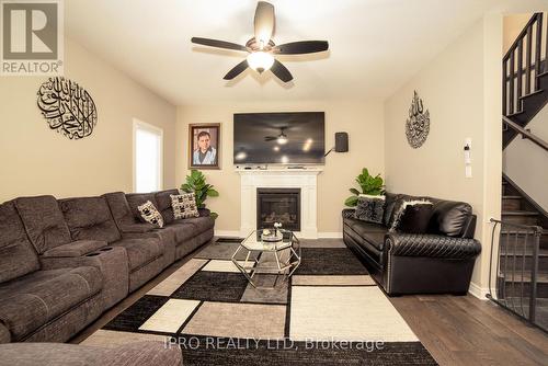 374 Viger Drive, Welland, ON - Indoor Photo Showing Living Room With Fireplace