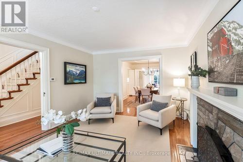 242 Bessborough Drive, Toronto, ON - Indoor Photo Showing Living Room With Fireplace