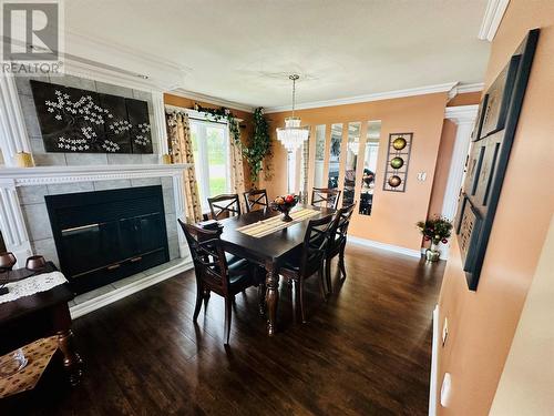 107 Main Street, Triton, NL - Indoor Photo Showing Dining Room With Fireplace