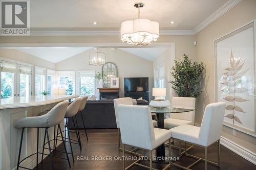 5138 Cherryhill Crescent, Burlington (Appleby), ON - Indoor Photo Showing Dining Room With Fireplace