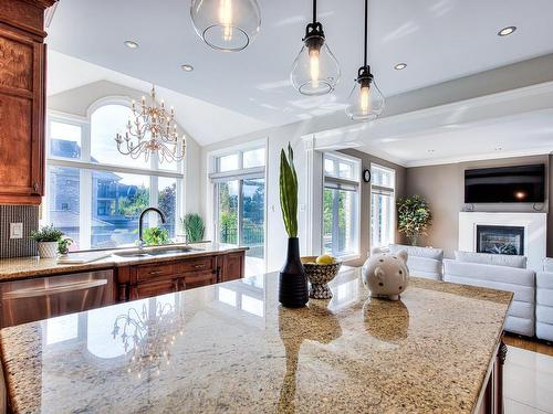 Cuisine - 292 Rue Des Alismas, Laval (Sainte-Dorothée), QC - Indoor Photo Showing Kitchen With Fireplace