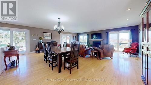 88 Highland Road, Alnwick/Haldimand, ON - Indoor Photo Showing Dining Room With Fireplace