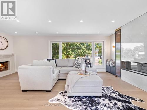 734 Royal York Road, Toronto (Stonegate-Queensway), ON - Indoor Photo Showing Living Room With Fireplace