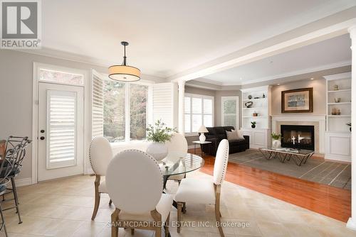 1206 Mount Vernon Street, Mississauga, ON - Indoor Photo Showing Dining Room With Fireplace