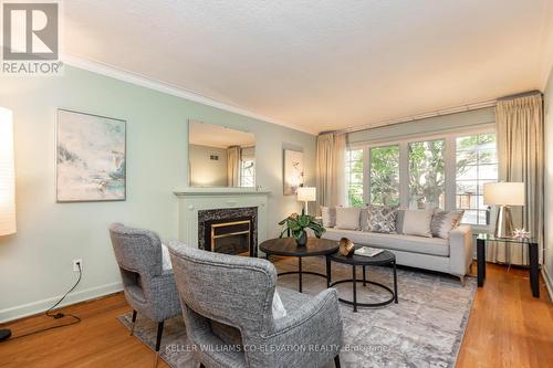 55 Kirk Bradden Road E, Toronto, ON - Indoor Photo Showing Living Room With Fireplace