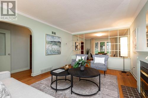 55 Kirk Bradden Road E, Toronto (Stonegate-Queensway), ON - Indoor Photo Showing Living Room With Fireplace