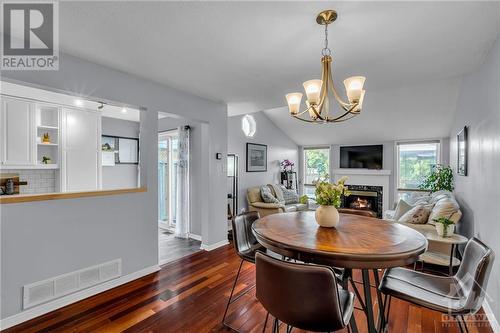 45 Springcreek Crescent, Ottawa, ON - Indoor Photo Showing Dining Room With Fireplace