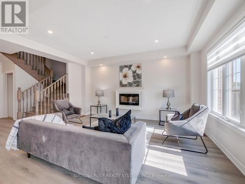 64 Hager Creek Terrace, Hamilton (Waterdown), ON - Indoor Photo Showing Living Room With Fireplace