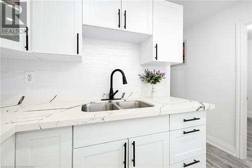 198 Province Street N, Hamilton, ON - Indoor Photo Showing Kitchen With Double Sink