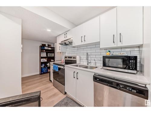 3248 Kulay Wy Sw, Edmonton, AB - Indoor Photo Showing Kitchen With Stainless Steel Kitchen With Double Sink