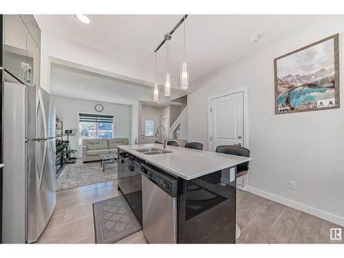 3248 Kulay Wy Sw, Edmonton, AB - Indoor Photo Showing Kitchen With Double Sink