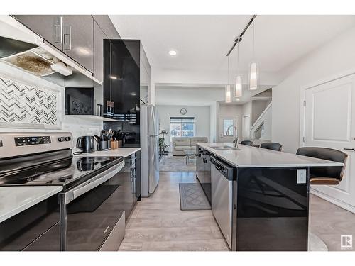 3248 Kulay Wy Sw, Edmonton, AB - Indoor Photo Showing Kitchen With Stainless Steel Kitchen With Upgraded Kitchen