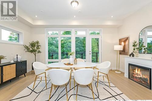 126 Credit Lane, Richmond Hill, ON - Indoor Photo Showing Dining Room With Fireplace