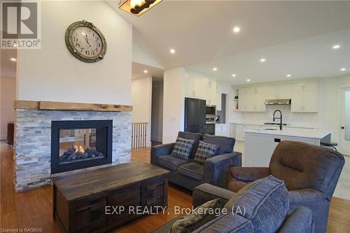 135 Old Highway #26, Meaford, ON - Indoor Photo Showing Living Room With Fireplace