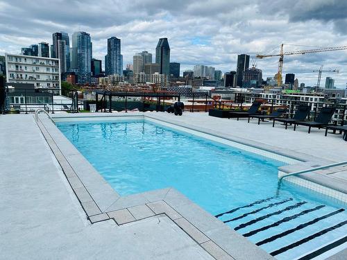 Pool - 225-1616 Rue Des Bassins, Montréal (Le Sud-Ouest), QC - Outdoor With In Ground Pool With View