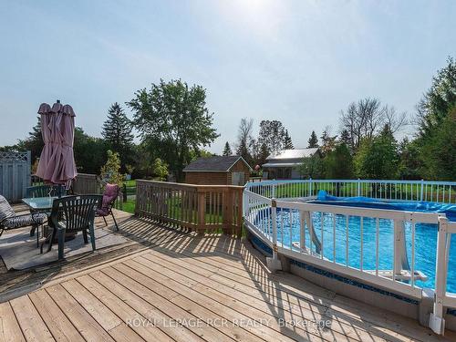 60 Mill St, Southgate, ON - Outdoor With Above Ground Pool With Deck Patio Veranda