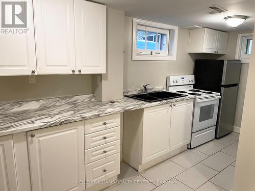 Bsmt - 77 Wellington St E Street, Barrie, ON - Indoor Photo Showing Kitchen With Double Sink