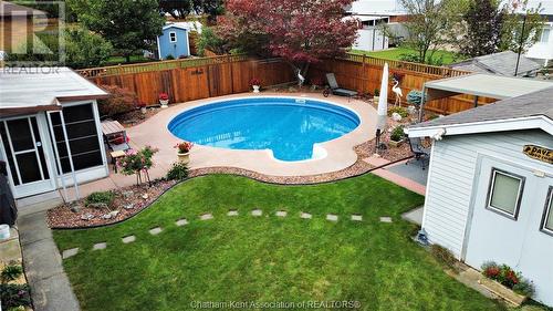 27 Joanne Street, Chatham, ON - Outdoor With In Ground Pool With Backyard