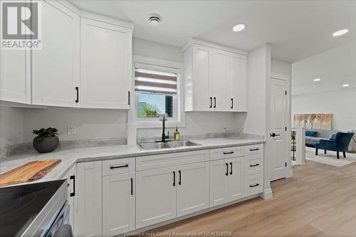 1837 Meldrum Unit# 1, Windsor, ON - Indoor Photo Showing Kitchen With Double Sink