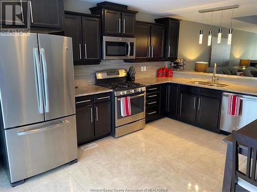 11918 Thistledown Avenue, Windsor, ON - Indoor Photo Showing Kitchen With Double Sink With Upgraded Kitchen