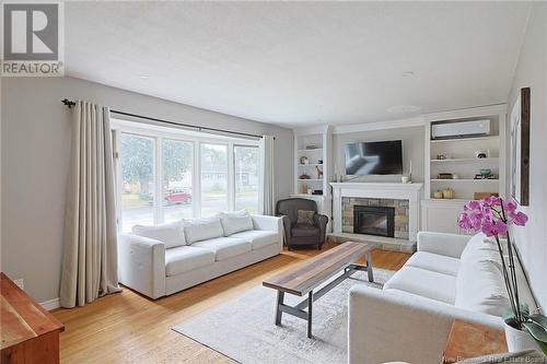 45 Walker Street, Fredericton, NB - Indoor Photo Showing Living Room With Fireplace