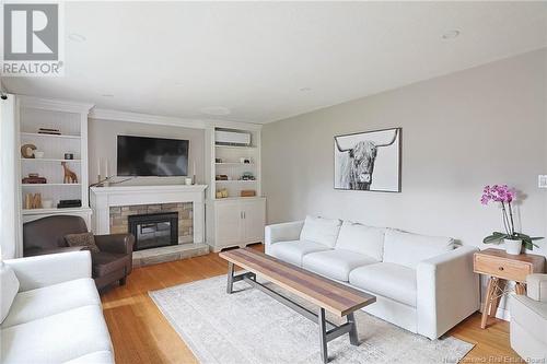 45 Walker Street, Fredericton, NB - Indoor Photo Showing Living Room With Fireplace