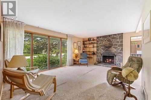 1302 Gainsborough Drive, Oakville, ON - Indoor Photo Showing Living Room With Fireplace