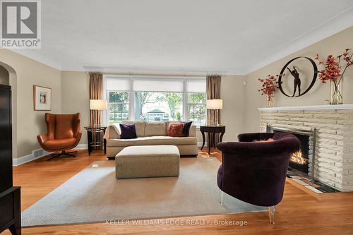 349 Shoreview Road, Burlington, ON - Indoor Photo Showing Living Room With Fireplace