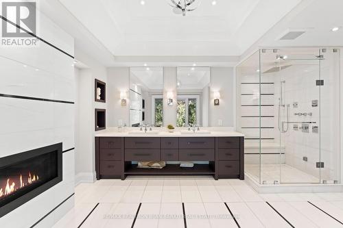 238 St Leonards Avenue, Toronto, ON - Indoor Photo Showing Bathroom With Fireplace