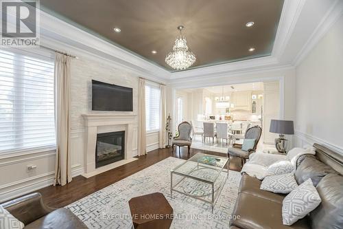 239 Timber Creek Boulevard, Vaughan, ON - Indoor Photo Showing Living Room With Fireplace