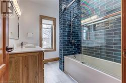 newly renovated 3 piece guest bath upstairs - 