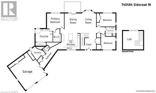 Upper Level Floorplan - 740494 10 Sideroad, Chatsworth (Twp), ON - Other