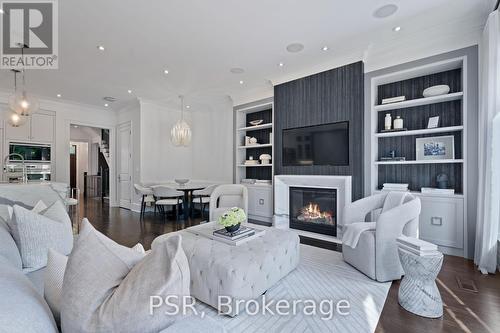 39B Oriole Road, Toronto, ON - Indoor Photo Showing Living Room With Fireplace