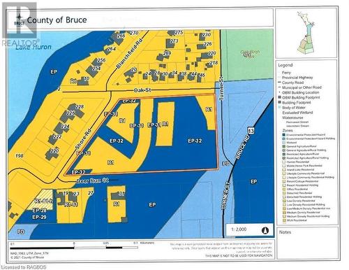 Zoning Map - 1 Shore Road, Southampton, ON 