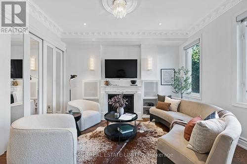 35 Thelma Avenue, Toronto, ON - Indoor Photo Showing Living Room With Fireplace