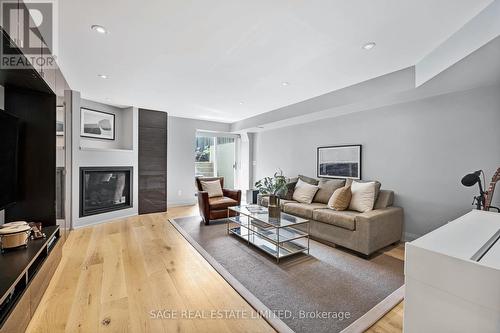 35 Thelma Avenue, Toronto, ON - Indoor Photo Showing Living Room With Fireplace