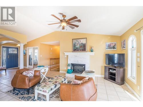 6500 Macdonald Place, Summerland, BC - Indoor Photo Showing Living Room With Fireplace