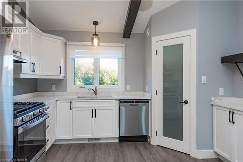 537 Ann Street Unit# C, North Bay, ON - Indoor Photo Showing Kitchen With Double Sink