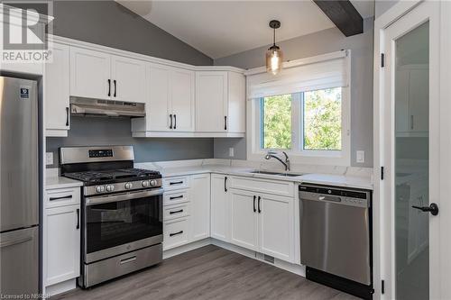 537 Ann Street Unit# C, North Bay, ON - Indoor Photo Showing Kitchen With Double Sink