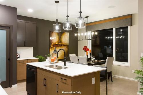 69 Crocus Lane, Winnipeg, MB - Indoor Photo Showing Kitchen With Double Sink